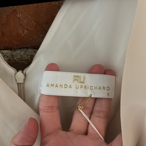 NWT Amanda Uprichard 100% Silk Pyramid Dress in Bone, size S - Picture 3 of 5